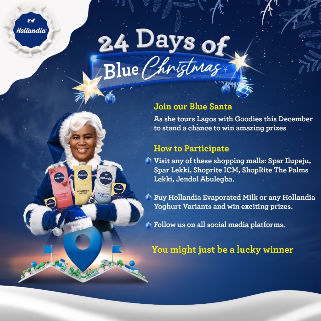 Celebrate this Festive Season With Hollandia Blue Santa!